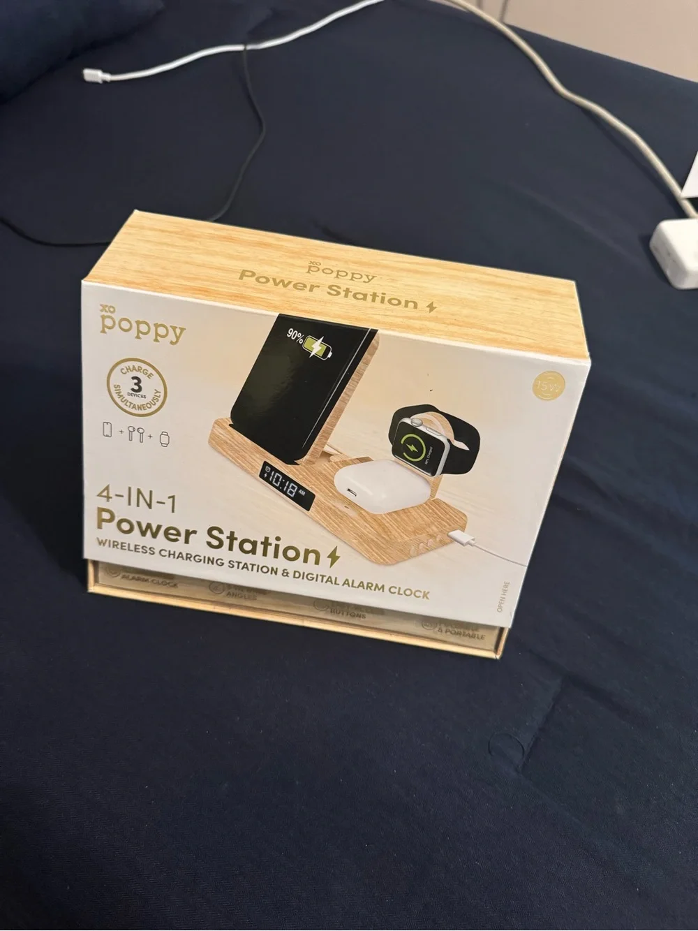 XO Poppy 4-in-1 Wireless Charging Station & Digital Alarm Clock